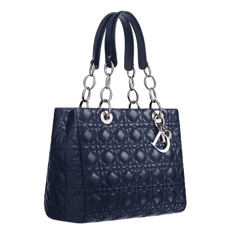 Navy leather 'Dior Soft' bag