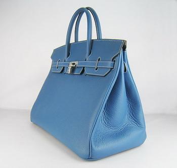 Hermes 40CM Middle Blue (silver)