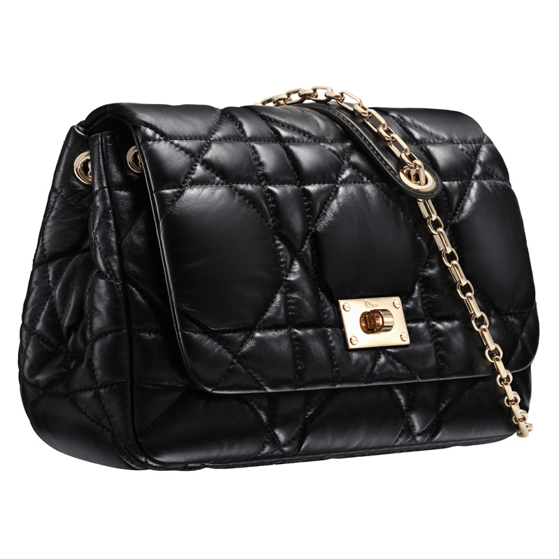 Small black leather 'Dior Milly La Foret' bag