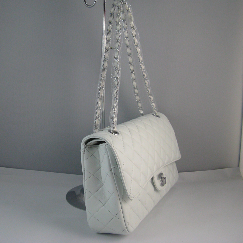 Chanel White color with Silver chain