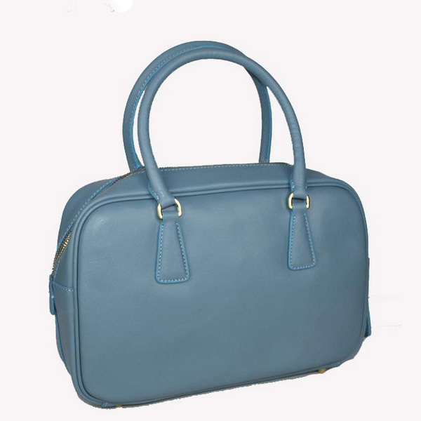 Prada Saffiano Leather Tote Bag BL1095 Blue