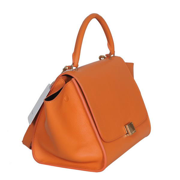 Fashion Celine Trapeze Bags Calf Leather C008 Orange