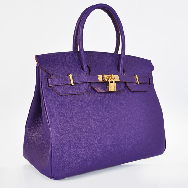 Hermes Birkin 35CM togo leather in Iris Purple with Gold hardware