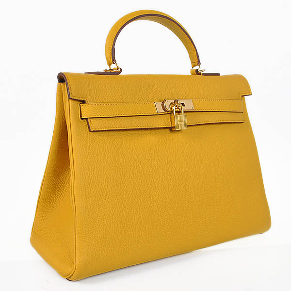 Hermes kelly 35CM Yellow togo leather(Gold)