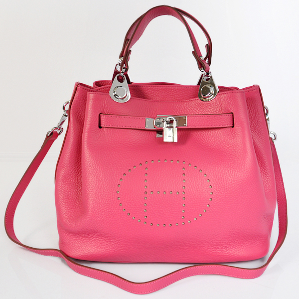 Hermes Mini so kelly bag in Peach with Silver hardware