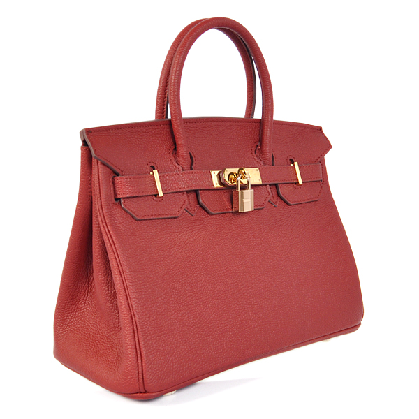 Hermes Birkin 30CM togo leather in Purplish red with Gold hardware