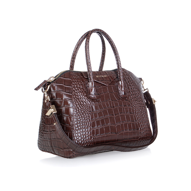 Givenchy Antigona Bag Crocodile Leather 9981 Coffee