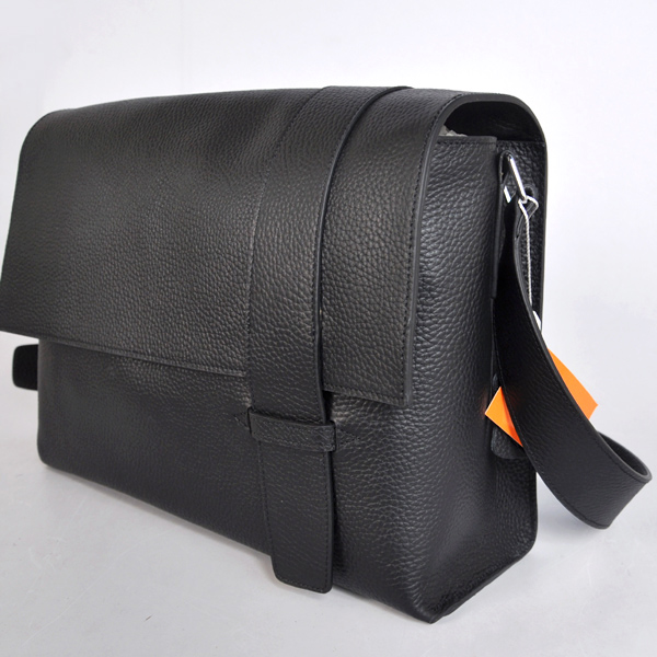 Hermes Alfred men Bag clemence leather in Black