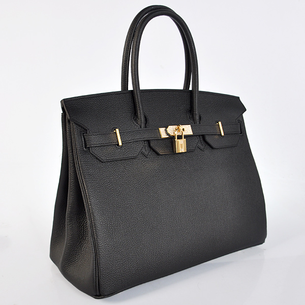 Hermes Birkin 35CM togo leather in Black with Gold hardware with diamond