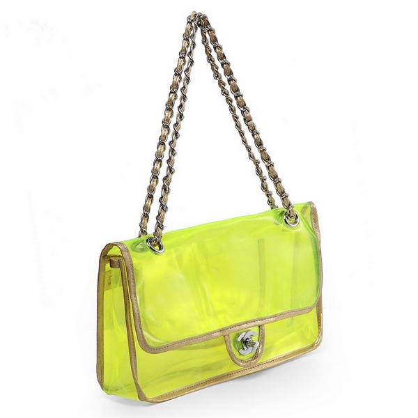 Chanel Pellucidly PVC Flap Bags A1117 Green