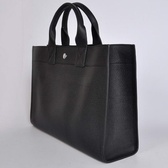 Hermes Briefcase 40CM Bag Clemence Leather Black