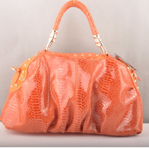 Miu Miu Tote Snake Veins Handbags 90302 Orange