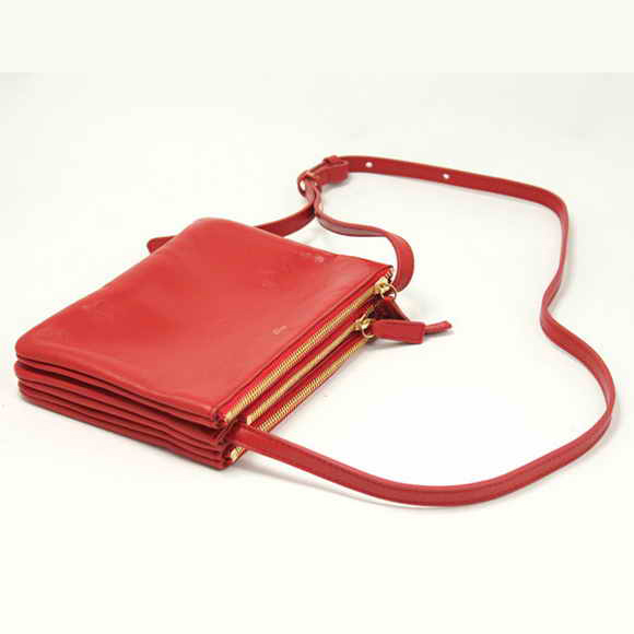 Celine Fashion Lambskin Shoulder Bag 8822 Red