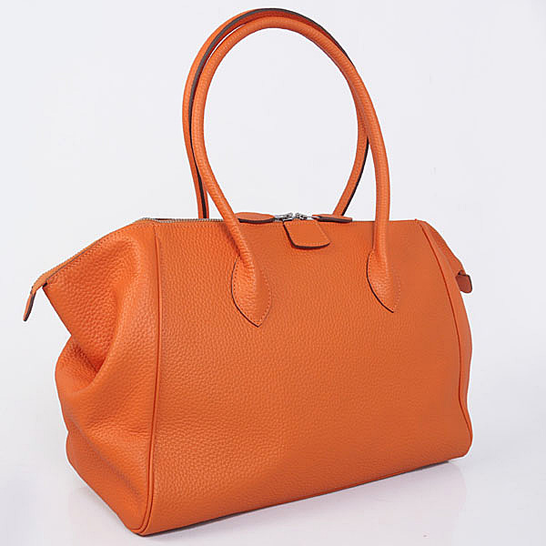 Hermes 37cm paris bombay clemence leather in Orange