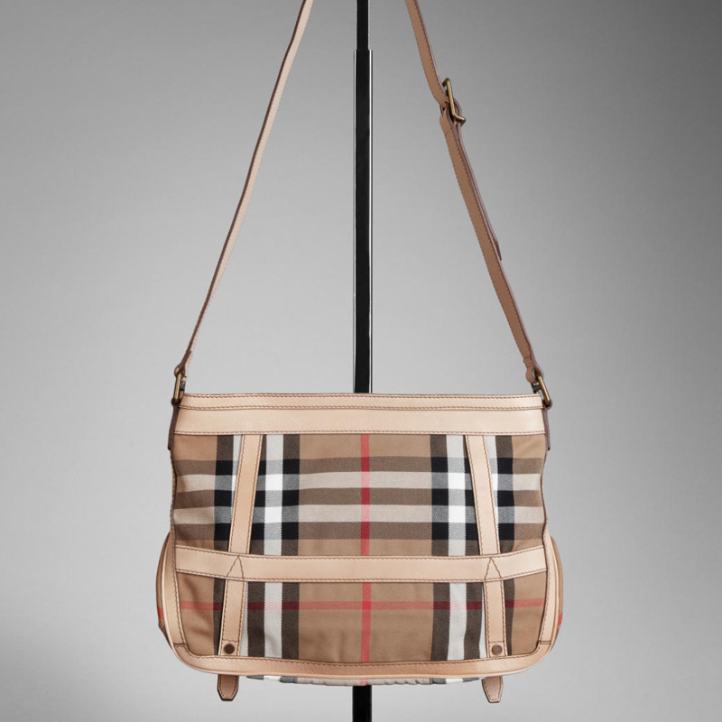 LARGE CHECK CROSSBODY BAG