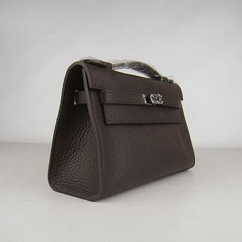 HERMES 22CM H008 Dark Coffee(Silver)