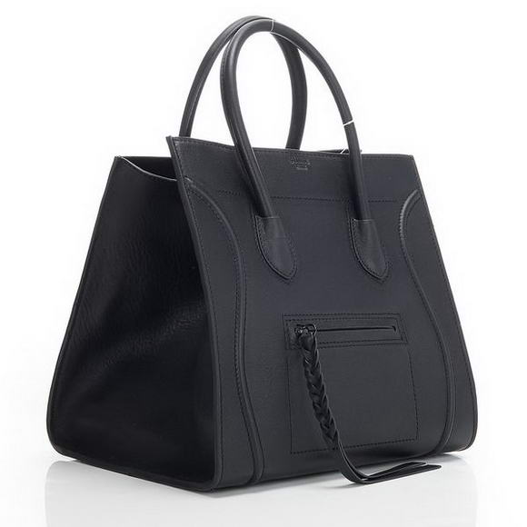 Celine Luggage Phantom Bags in Original Leather Black