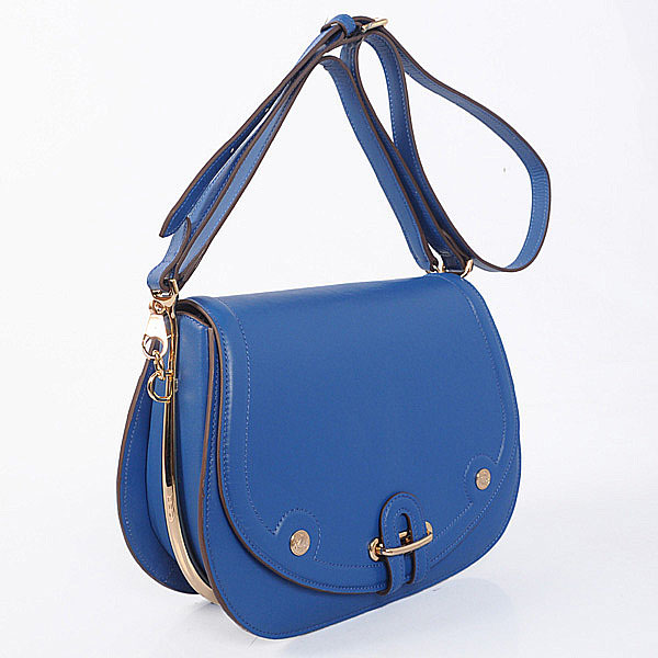 Hermes new 2012 bag Cowskin leather in Blue with Gold hardware