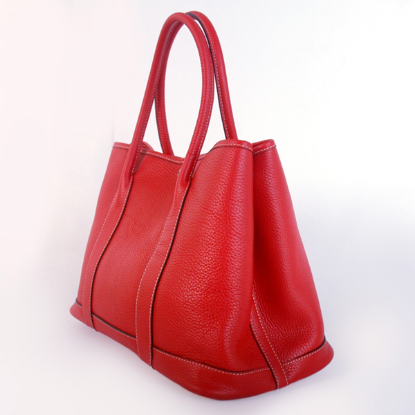 Hermes Garden party bag clemence leather in Flame