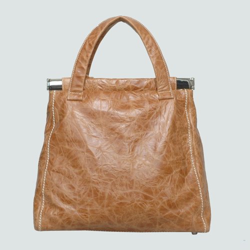 Miu Miu Tote Oil Leather Handbags 90282B Wheat