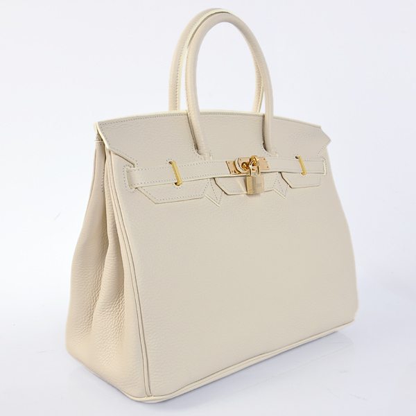 Hermes Birkin 35CM clemence leather in Beige with Gold hardware