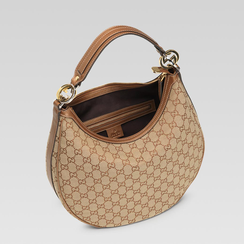 'GG twins' medium hobo with interlocking G ornamen