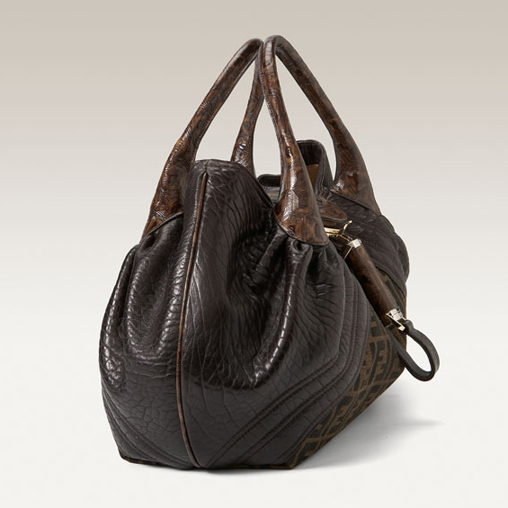 Fendi 'Spy - Zucca' Embossed Leather & Fabric Bag