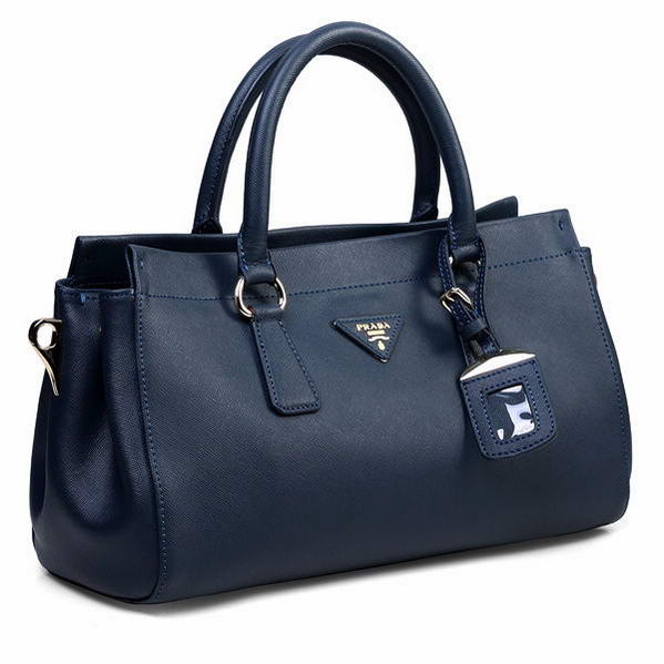 Prada Small Saffiano Leather Tote Bag BN1849 Dark Blue