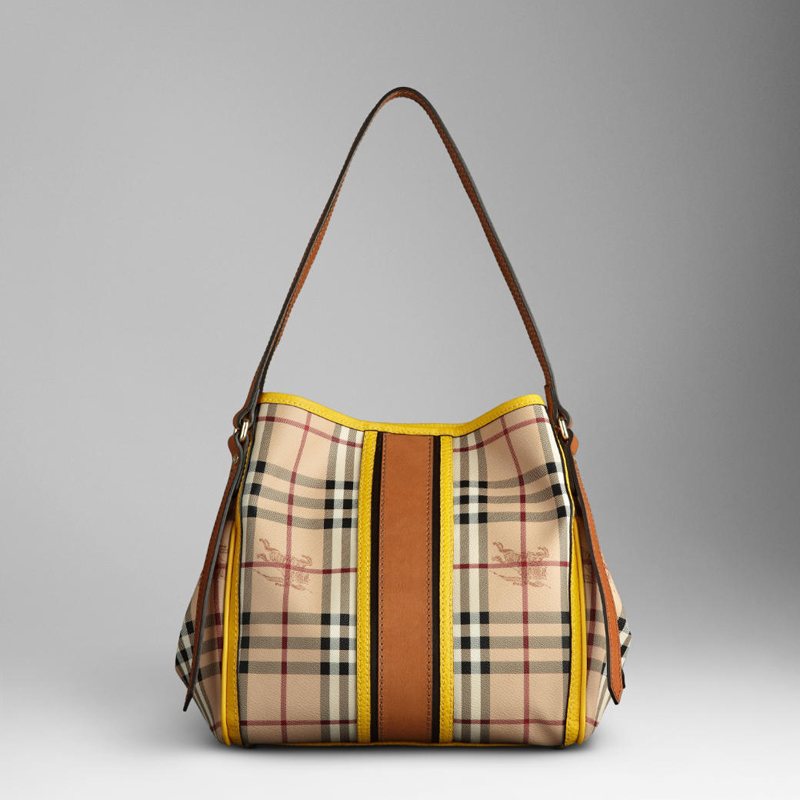 SMALL CANVAS CHECK TOTE