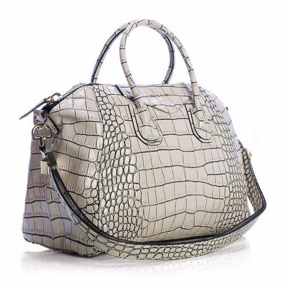 Givenchy Antigona Bag Crocodile Leather 9981 Off-White