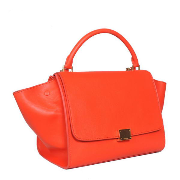 Fashion Celine Trapeze Bags Calf Leather C008 Light Red