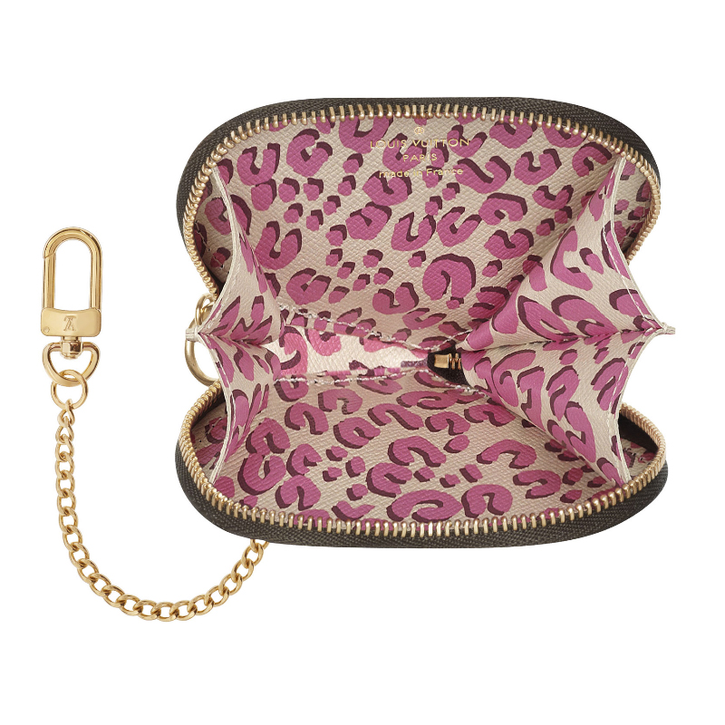 HEART COIN PURSE LEOPARD