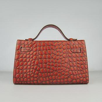 Hermes Kelly 22CM Dark Orange Stone Stripe