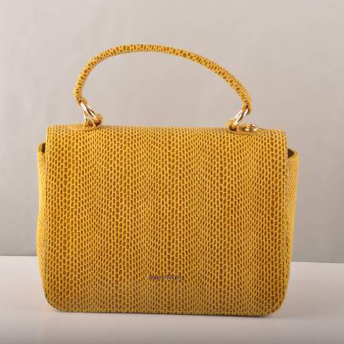 Miu Miu Tote Flap Bags Snake Veins 7428 Yellow