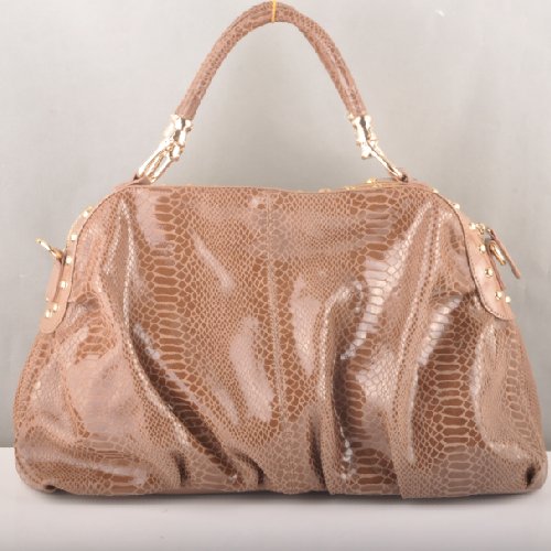 Miu Miu Snake Veins Tote Bags 90299 camel