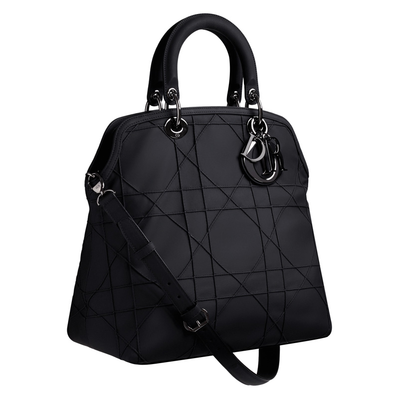 Black leather 'Dior Granville' bag