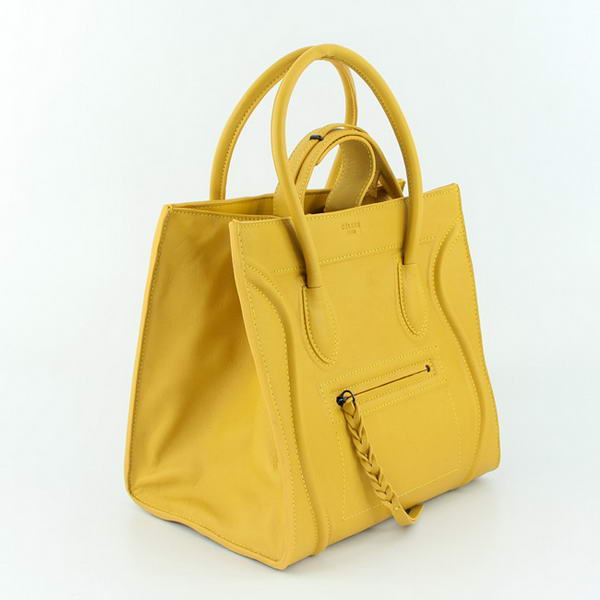 Celine Luggage Phantom Square Bags Bright Leather 108905 Yellow