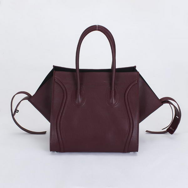 Celine Luggage Phantom Square Bags Ferrari Leather 80066 Wine