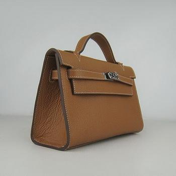 Hermes Kelly 22CM Cattle Neck Stripe Light Coffee