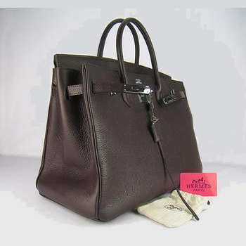 Hermes 40CM Dark Coffee (silver)