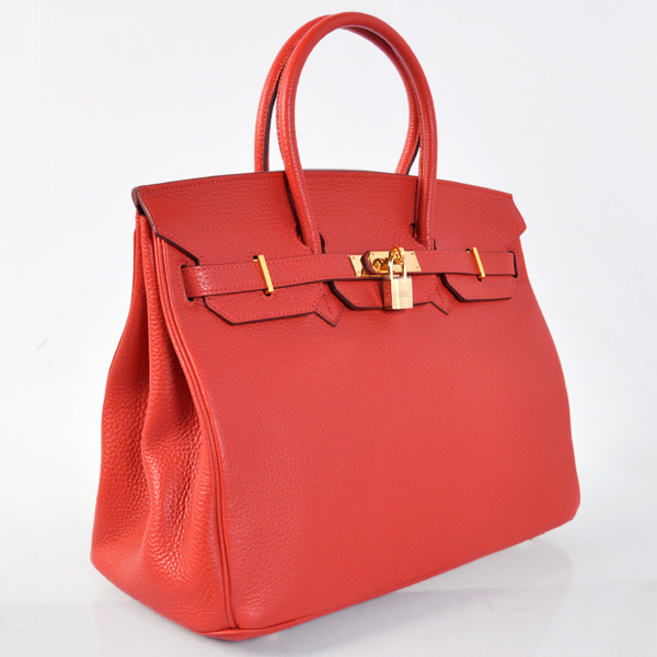 Hermes Birkin 35CM Flame clemence leather(Gold)