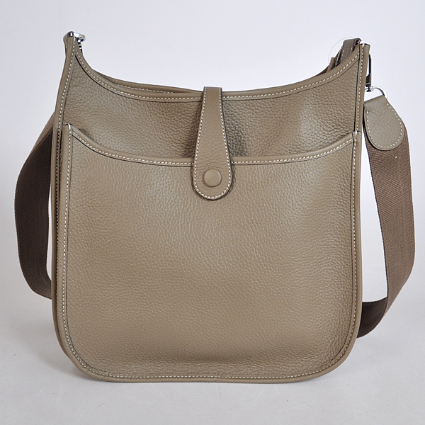 Hermes 28cm Evelyn bag clemence leather in Dark Grey