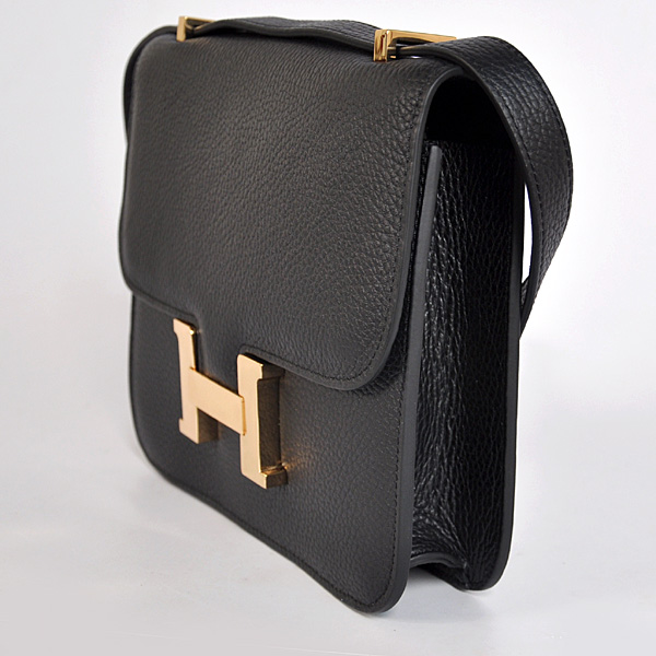 Hermes Constance Bag clemence leather in Black with Gold hardware