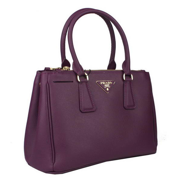 Prada Saffiano Classic Tote Bag BN1801 Purple