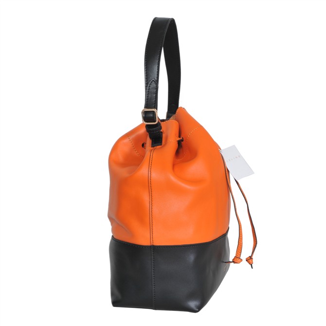 Celine Double Shoulder Bags 3385 Orange/Black