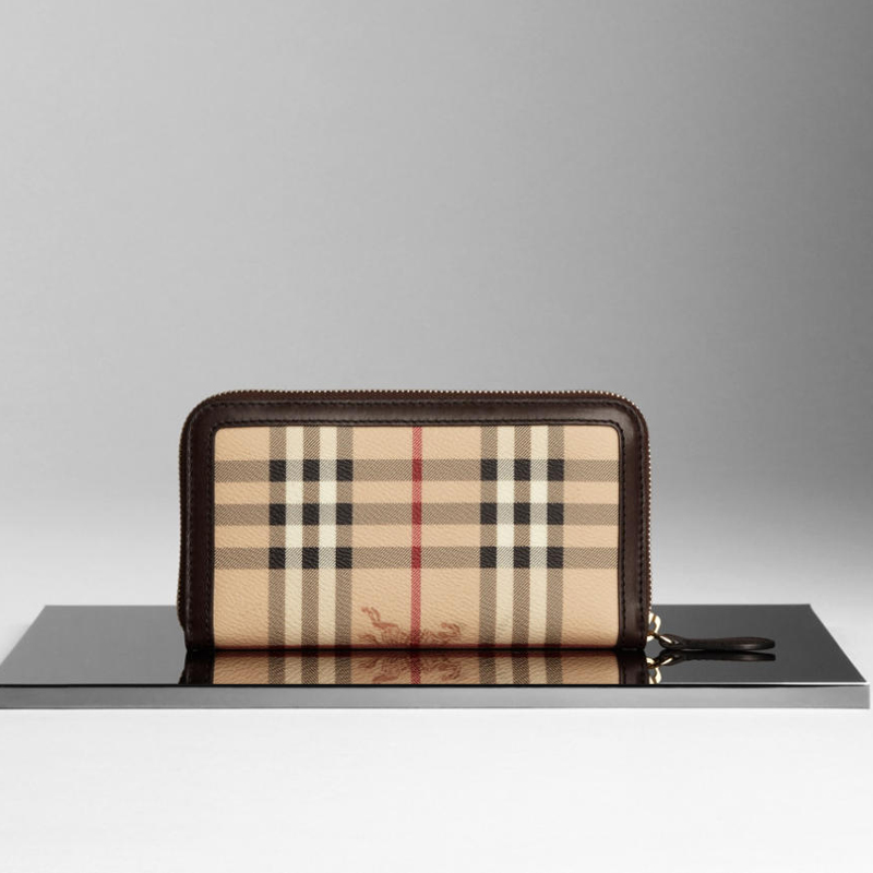 HAYMARKET CHECK ZIPAROUND WALLET