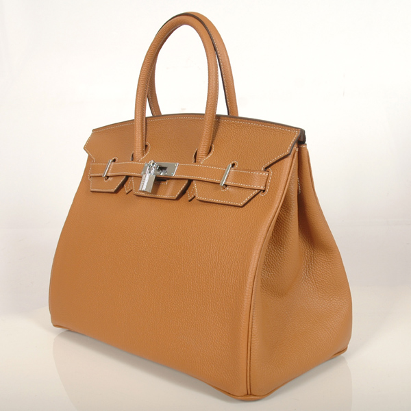 Hermes Birkin togo leather 35CM Camel togo(Silver)