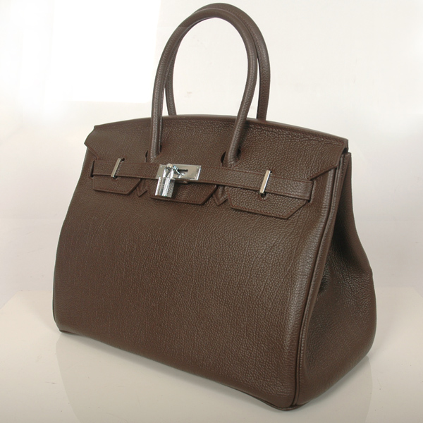 Hermes Birkin 35CM togo leather in Dark Brown with Silver hardware