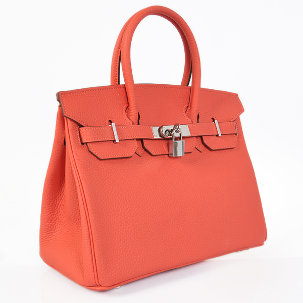 Hermes Birkin 30CM clemence leather in Watermelon Red with Silver hardware