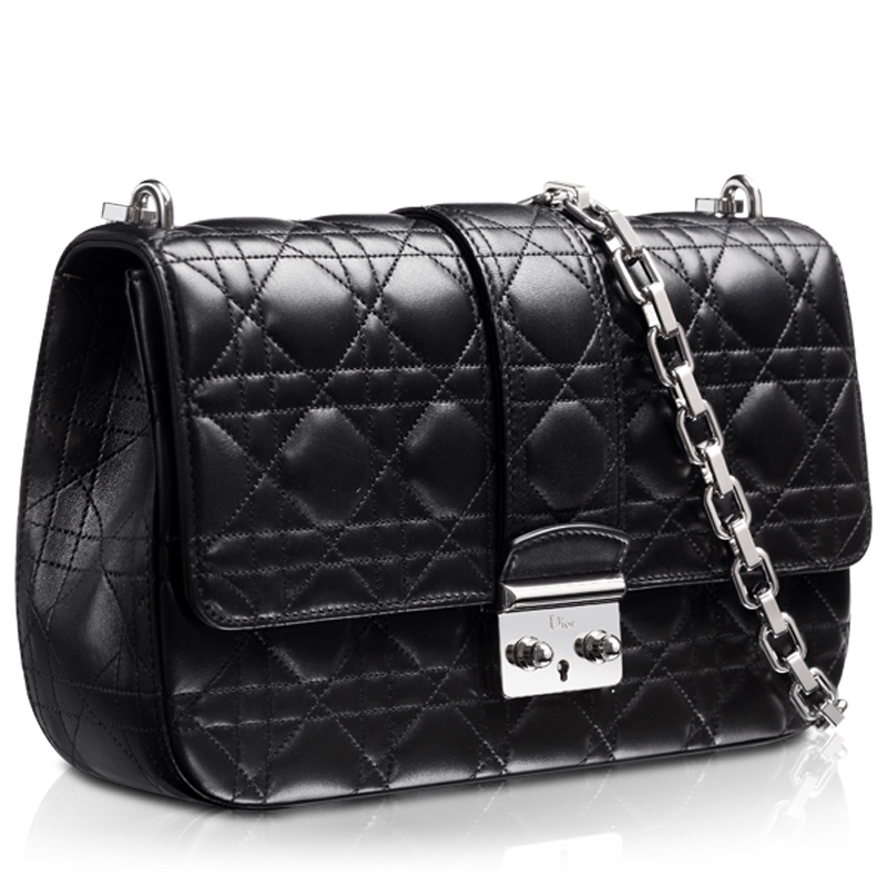 Black leather 'Miss Dior' bag